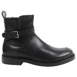 Christian Dior Bottines en cuir DIOR HOMME noires 15HSU, Taille 43 EU Noir