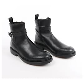 Christian Dior-DIOR HOMME Leather Ankle Boots in Black 15HSU, Size 43 EU-Black
