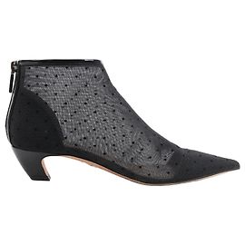 Dior Mesh DIOR PRETTY Ankle Boots in Black, Size 37.5 EU Black