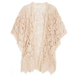 Anna Sui Spitzen-Kimono-Jacke beige Beige