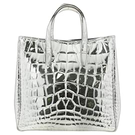 YVES SAINT LAURENT RIVE GAUCHE Borsa Raspail Argento in Buone Condizioni Argento