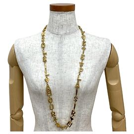 Collar de cadena con motivo de logo YSL Yves Saint Laurent Plata