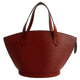 Borsa a mano vintage Saint Jacques in pelle Epi Louis Vuitton Marrone