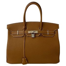 Borsa Hermès Birkin 35 in pelle Togo Marrone