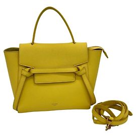 Céline CELINE Nano Leder Gürteltasche Gelb