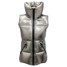 Sam Edelman SAM. Silver Freedom Puffer Vest Silvery