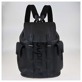 Autre Marque Mochila Christopher PM Negra Louis Vuitton x Supreme Negro