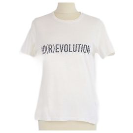 Camiseta de algodón blanco roto con estampado Dio(r)evolution de Christian Dior Blanco roto