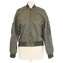 Kenzo Military Green Nylon Multi Pocket Bomber Jacket Other