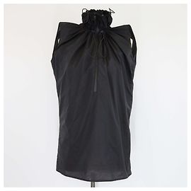 Céline Celine Black Adjustable Neck Sleeveless Vest Black