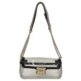 Bolso Boy de PVC transparente negro de Chanel Negro