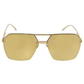 Gafas de sol geométricas de espejo dorado Bottega Veneta Dorado