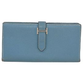 Hermès Cartera Bearn Epsom Azul Jean Hermes Azul