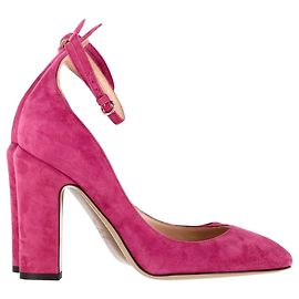Valentino Garavani Pompes Tan-go Valentino en daim rose Marron Rose