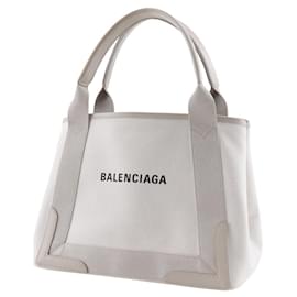 Balenciaga-Bolsa tote em lona S navy Balenciaga-Cinza