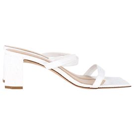 Mules Tanya By Far em couro branco Branco Cru