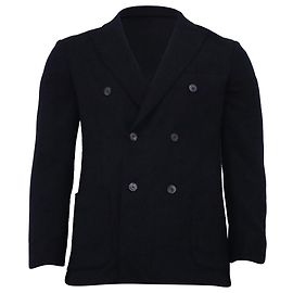 CH Carolina Herrera Double-Breasted Blazer in Black Wool Black