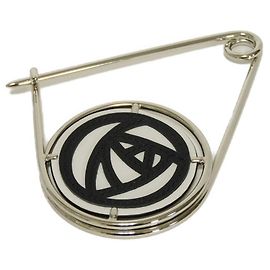 Broche Loewe Rose Meccano em couro de bezerro Branco