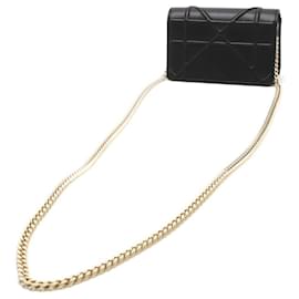 Dior-Dior Diorama Mini Leather Chain Shoulder Bag-Black