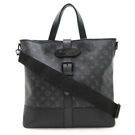 Louis Vuitton Monogram Eclipse Saumur Tote Black