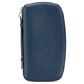 Louis Vuitton Organizer Atoll Taiga Long Wallet Blue