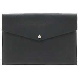 Clutch Envelope em Couro Taurillon Louis Vuitton Preto