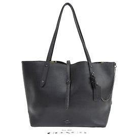 Bolso de mercado de cuero Coach Prairie Negro