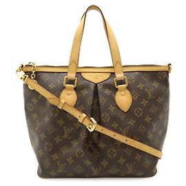 Louis Vuitton Monogram Palermo PM Tote Bag Brown