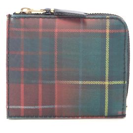 Comme des Garcons Tartan Check Coin Case Red