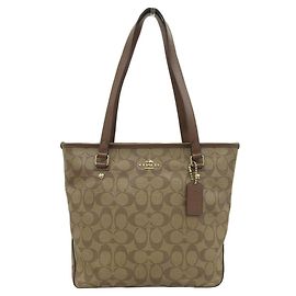 Coach Signature Tote Bag Brown Brown