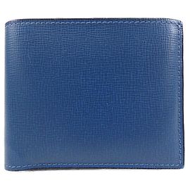 Carteira de couro de bezerro macio Valextra Azul