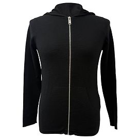 Sudadera de lana negra con cremallera Sandro Paris Negro