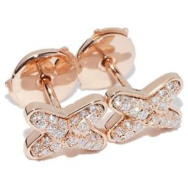 Chaumet K18PG Diamond Earrings Pink