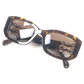 Óculos de sol COCO Mark da Chanel Marrom