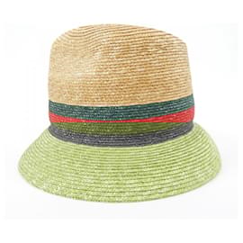 Gucci-Chapéu Gucci-Marrom,Bege