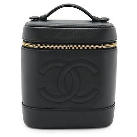 Neceser Vanity de Piel Caviar de Chanel Negro