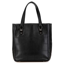 Bolsa tote Chanel Chocolate Bar em couro caviar preto Preto