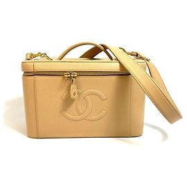 Sac Vanity Chanel CC Coco Mark Beige