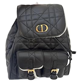 Autre Marque Black Leather Backpack Black