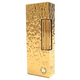 Alfred Dunhill Dunhill Logo engraved all-over pattern lighter Golden