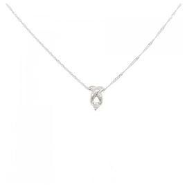 Autre Marque Colar de diamante em ouro branco Au750 Prata