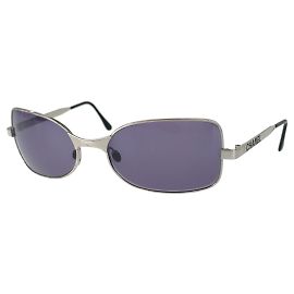 Chanel Metallsonnenbrille Silber Lila