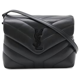 Yves Saint Laurent Saint Laurent Loulou Leather 2way Shoulder Bag Black