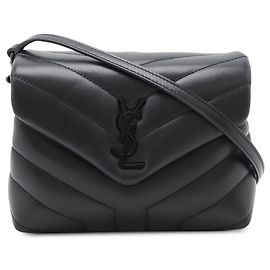 Yves Saint Laurent Bolsa de ombro 2 em 1 em couro Loulou da Saint Laurent Preto