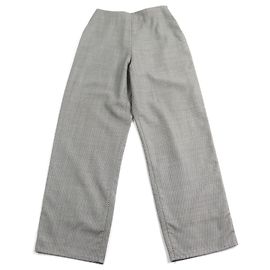 Hermès Hermes Margiela period H pattern Wool Silk Pants Black Beige