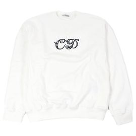 Sweatshirt aus Baumwolle und Rayon mit Dior×Kenny Scharf Logo-Stickerei Weiß
