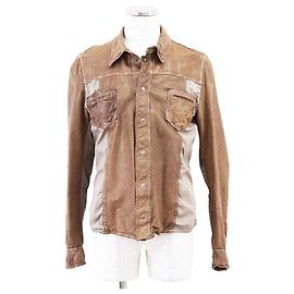Lammleder Baumwolljacke Dolce & Gabbana Braun Hellbraun