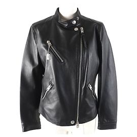 Coach Uptown Racer Jacket Sheep Leather Jacket Black