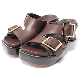 Mules en cuir Loewe Ease Heel Slide Marron Bronze