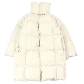 Abrigo de plumas de popelina helada Bottega Veneta Blanco Crudo